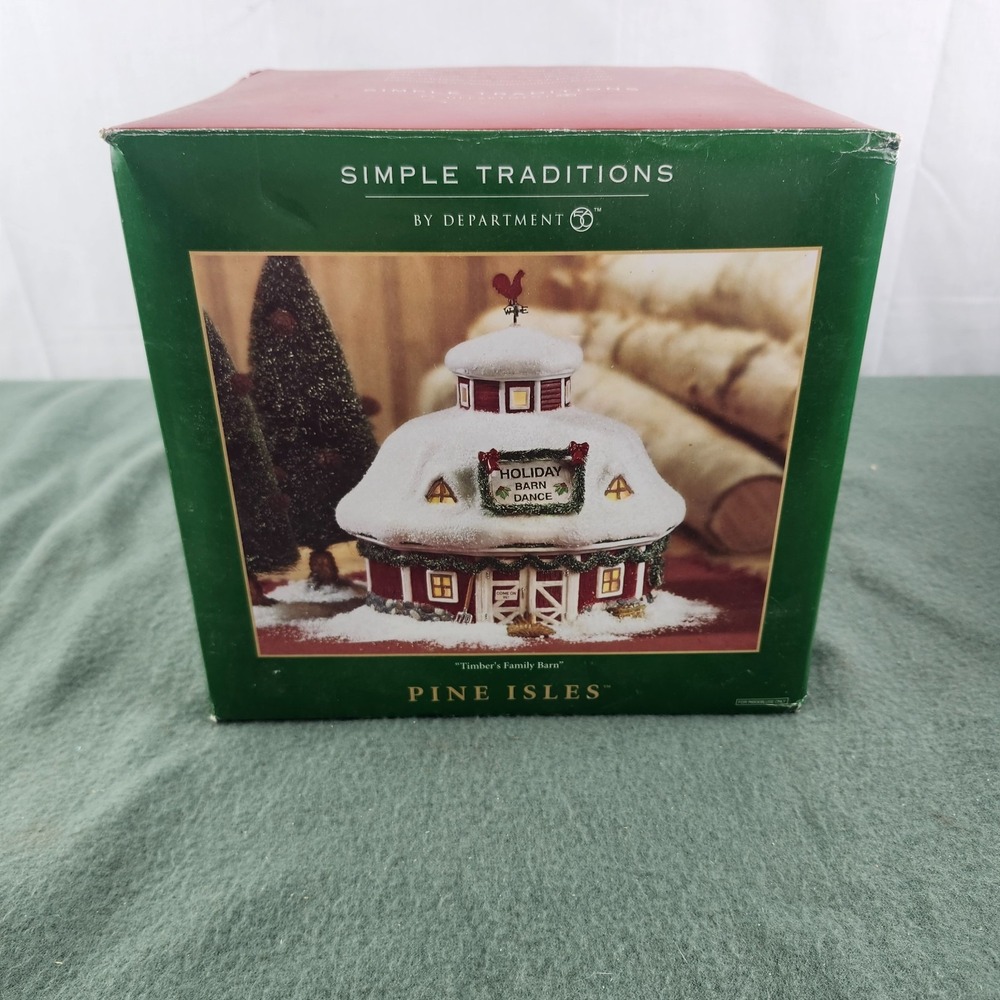 Dept 56 Simple Traditions Pine Isles Timber's Family Barn Dance House Christmas